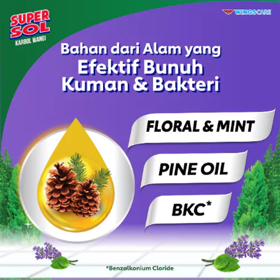 Supersol Floral Mint Karbol Pembersih Lantai