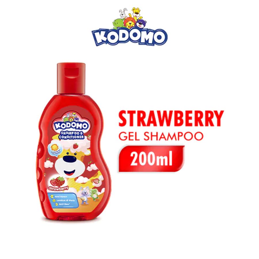 Kodomo Shampoo Gel Strawberry Shampoo Bayi Botol