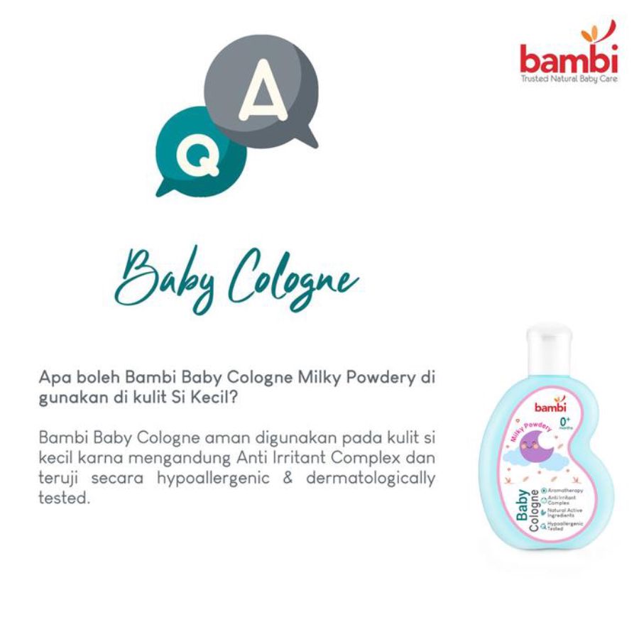Bambi Baby Cologne Milky Powdery