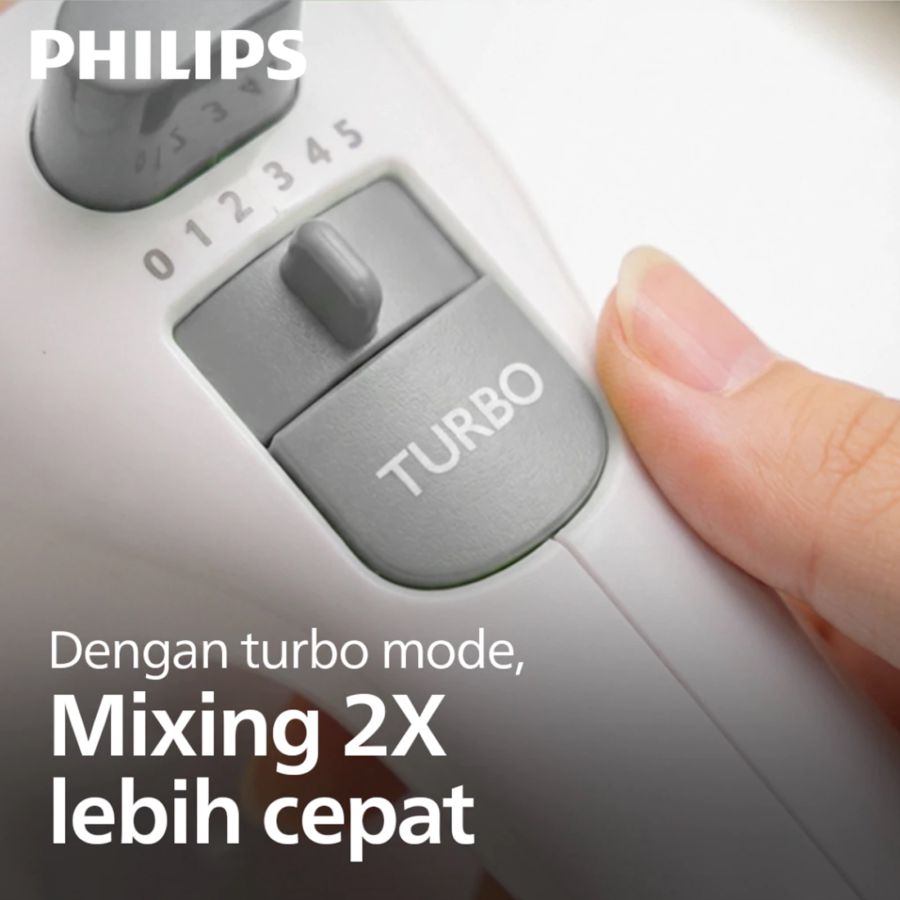Philips Hand Mixer 5 Speed 170W White HR1552/50 1pcs