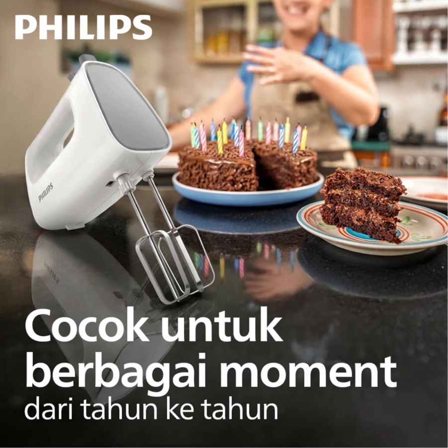 Philips Hand Mixer 5 Speed 170W White HR1552/50 1pcs