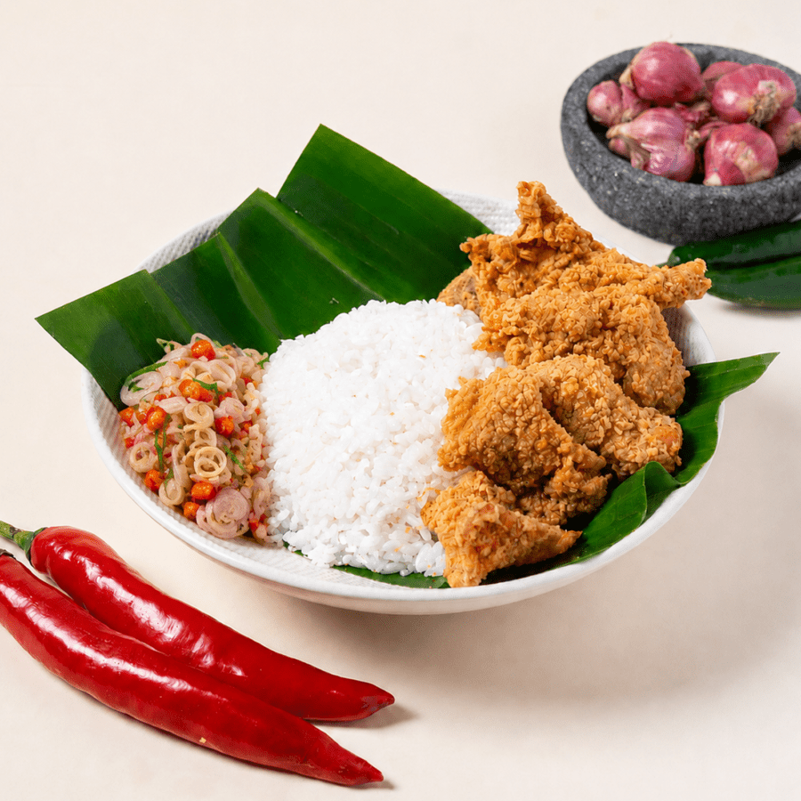 Rice Bowl Kulit Ayam Crispy Sambal Matah