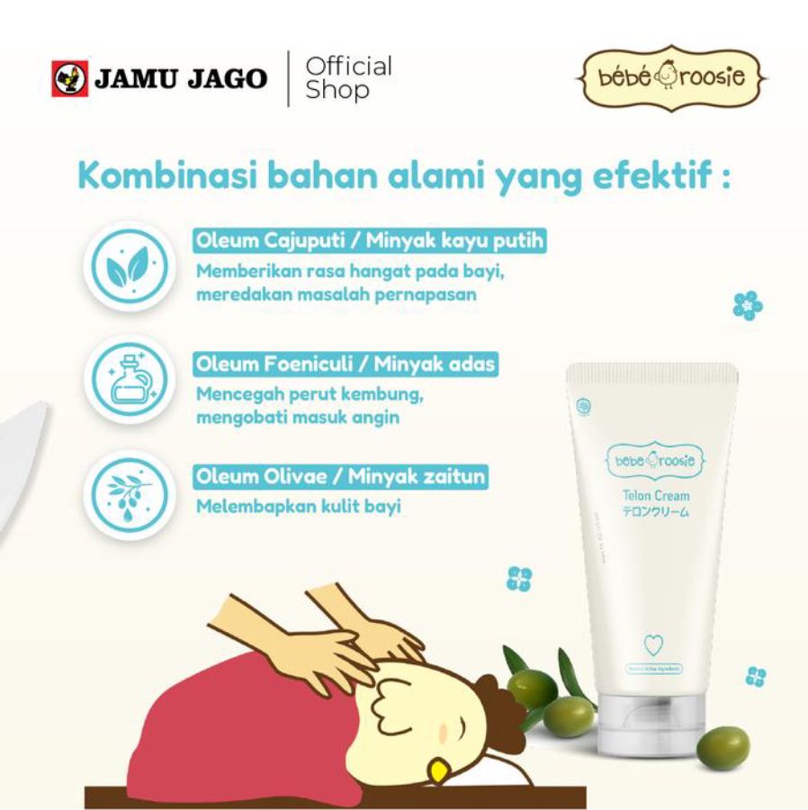 Bebe Roosie Minyak Telon Lavender + Olive Oil Perawatan Bayi 60gram