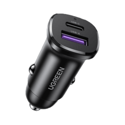 Ugreen Car Charger Adapter 30 Watt Black 25845