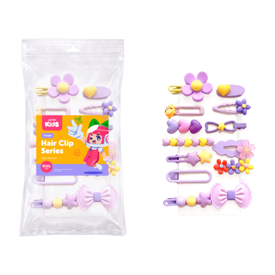Purple Hair Clip Series Astro Kids