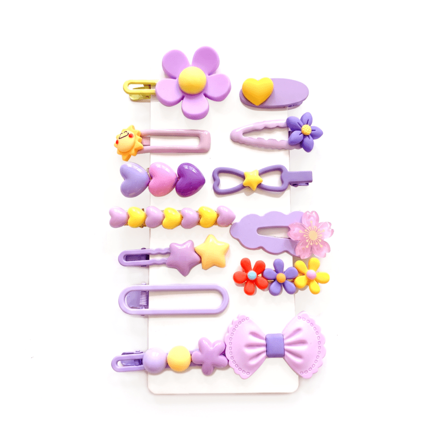 Purple Hair Clip Series Astro Kids
