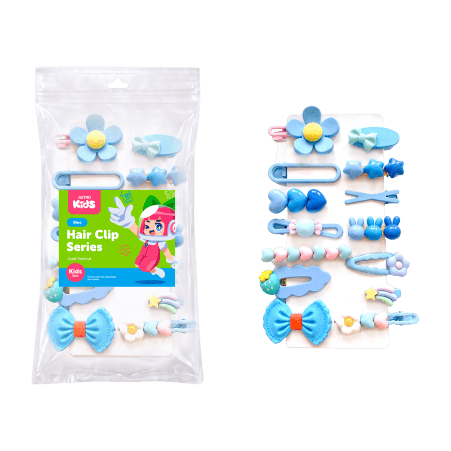Blue Hair Clip Series Astro Kids