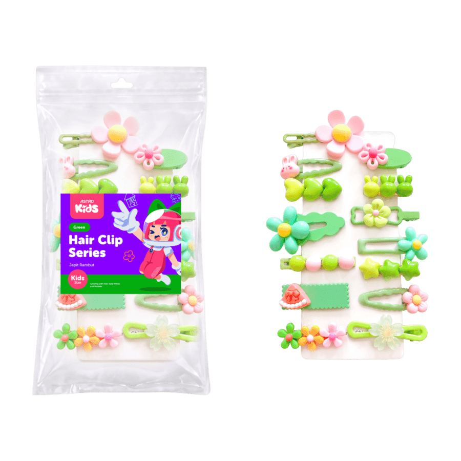 Green Hair Clip Series Astro Kids
