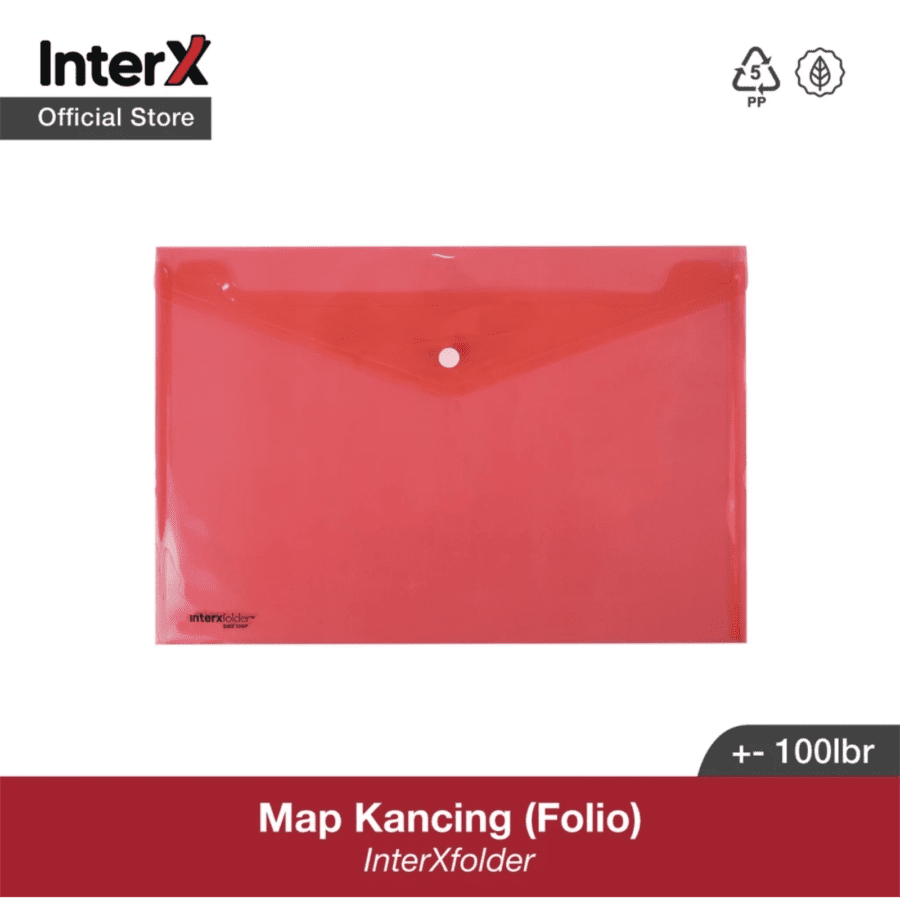 InterX Folder Map Kancing Folio Transparan