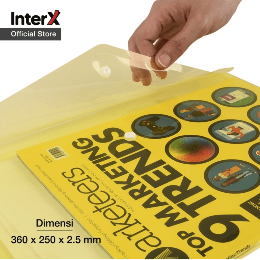 InterX Folder Map Kancing Folio Transparan