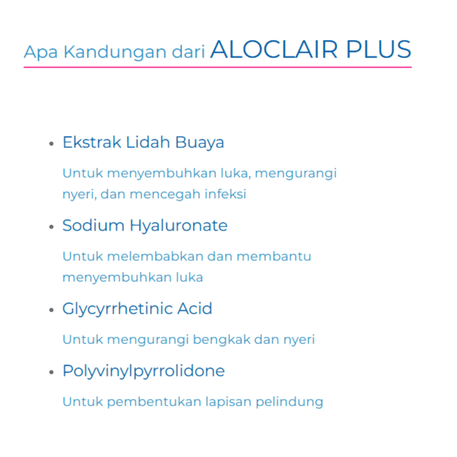 Aloclair Plus Gel Salep Sariawan dan Luka di Mulut