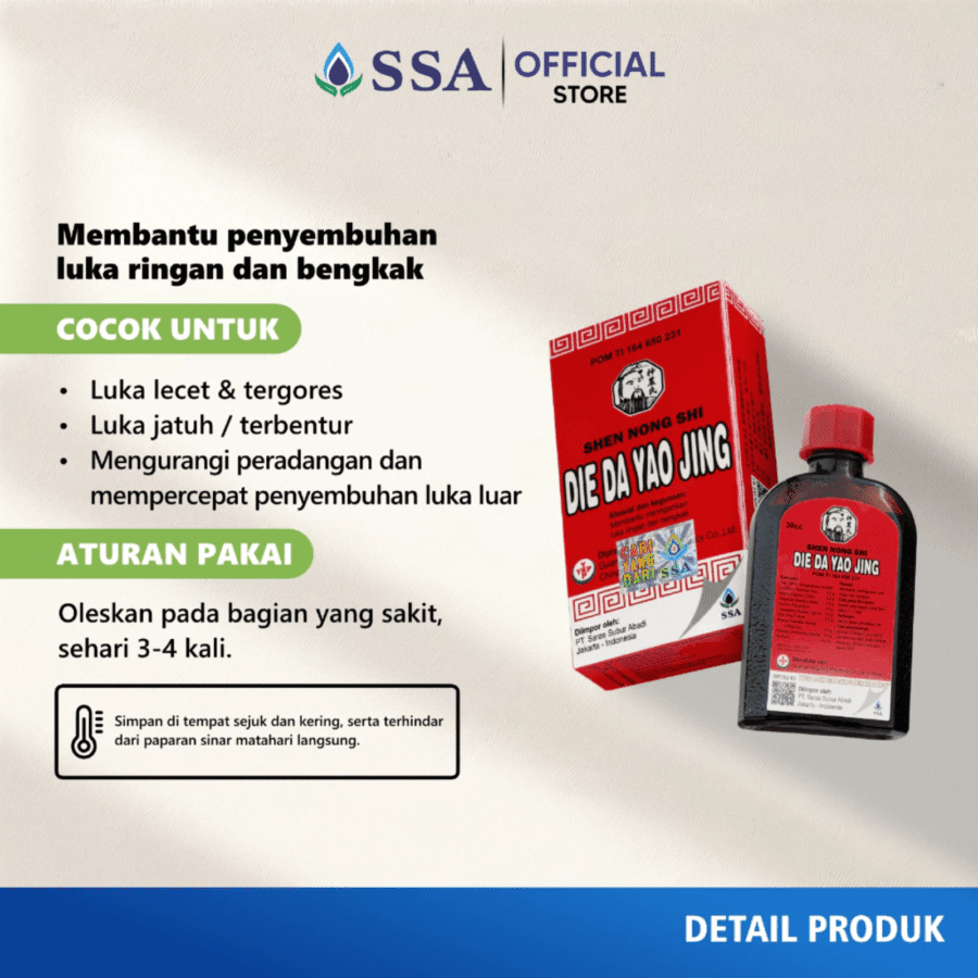 Die Da Yao Jing Obat Merah Luka dan Memar