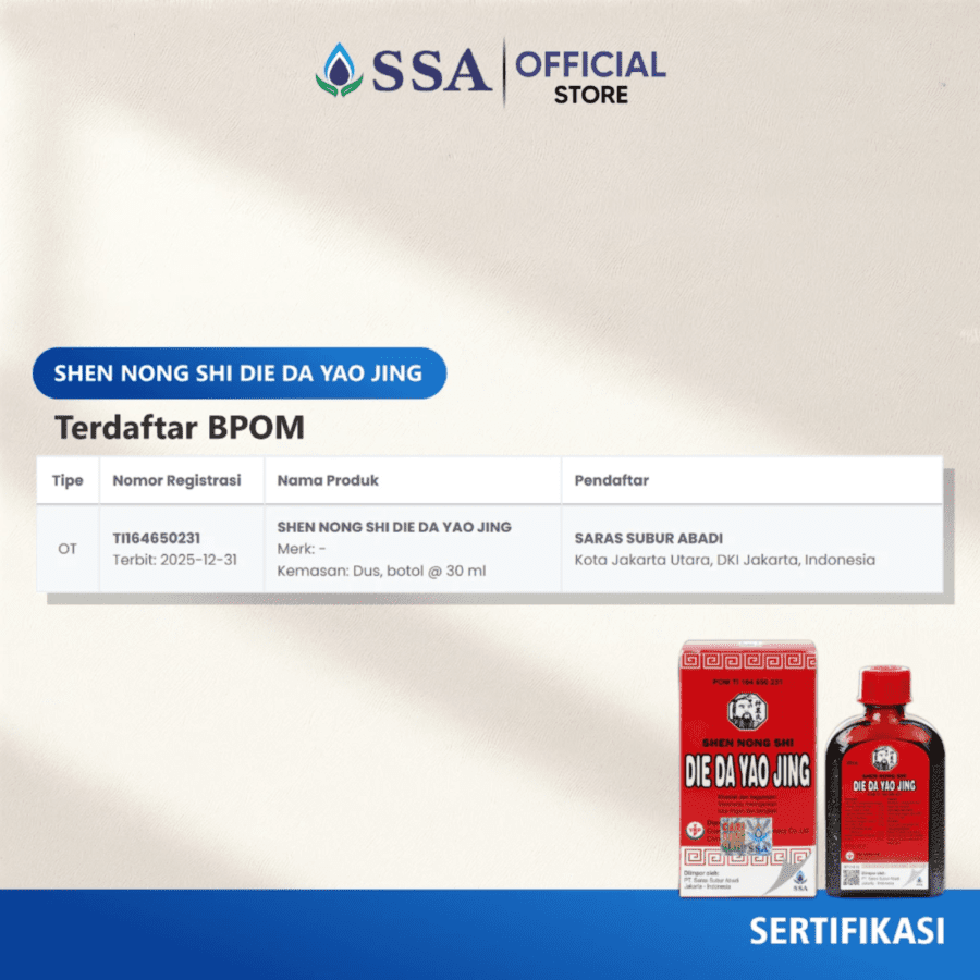 Die Da Yao Jing Obat Merah Luka dan Memar