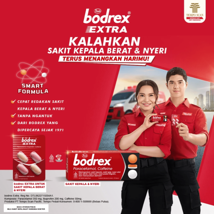 Bodrex Extra Obat Sakit Kepala Strip