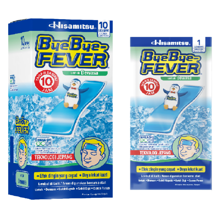 Bye Bye Fever Plester Kompres Demam Dewasa