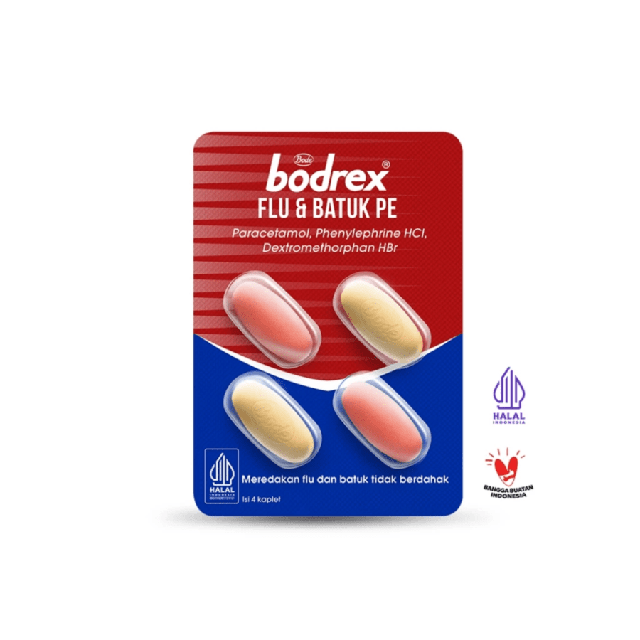 Bodrex PE Obat Flu dan Batuk Tidak Berdahak Strip