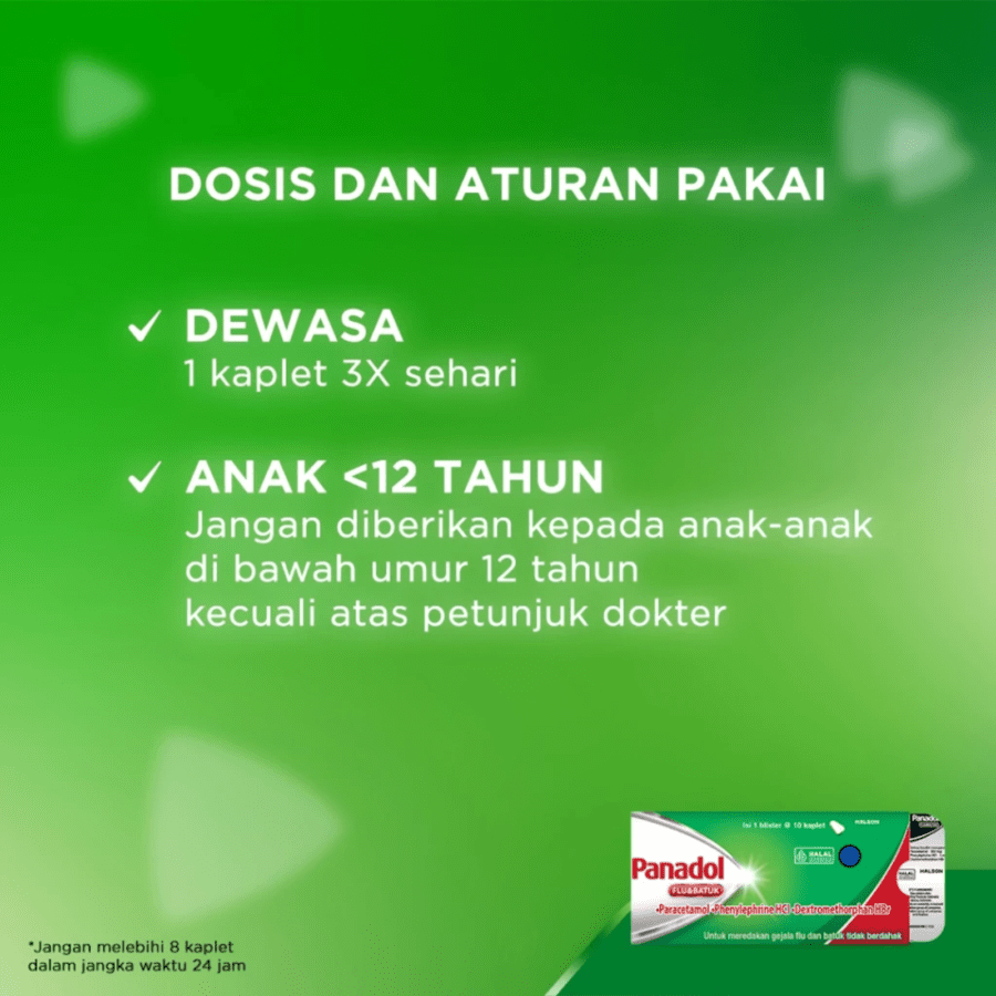 Panadol Cold & Flu Obat Flu dan Hidung Tersumbat Strip