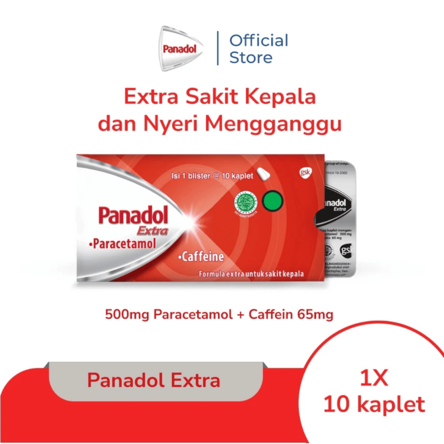 Panadol Extra Obat Sakit Kepala dan Nyeri Strip