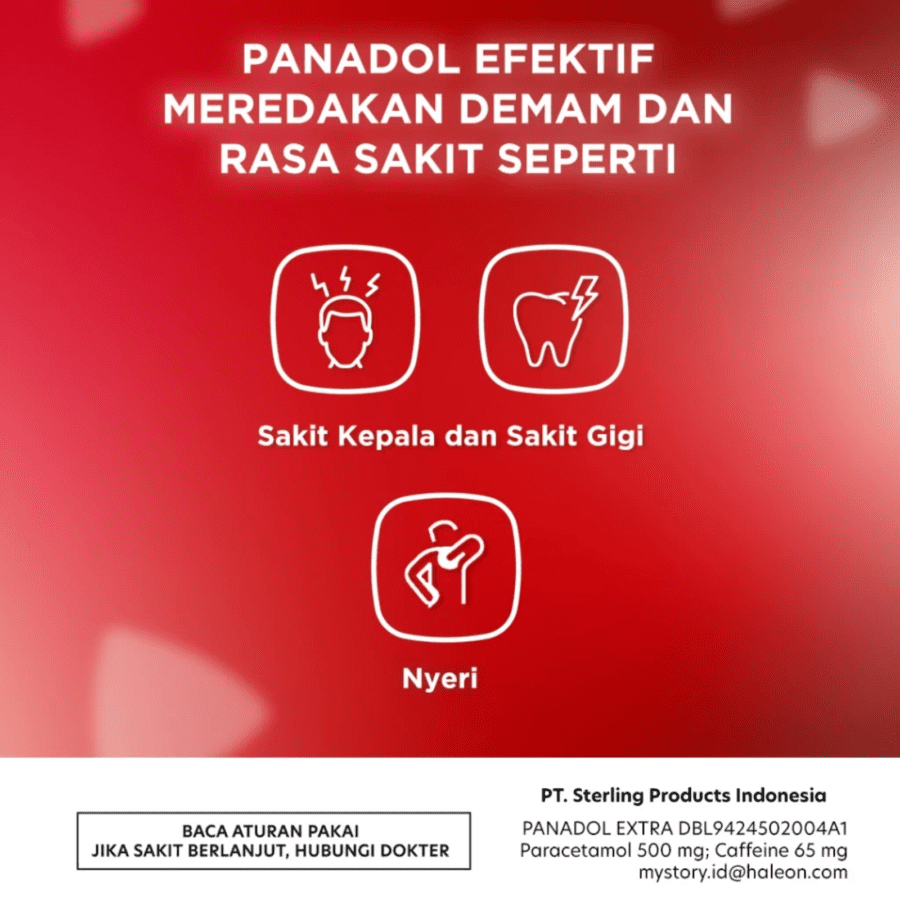 Panadol Extra Obat Sakit Kepala dan Nyeri Strip