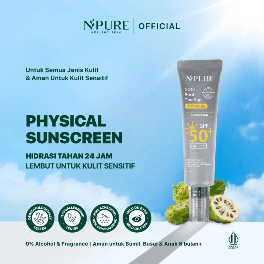 NPURE Noni Beat The Sun Physical Sunscreen SPF 50+ PA ++++