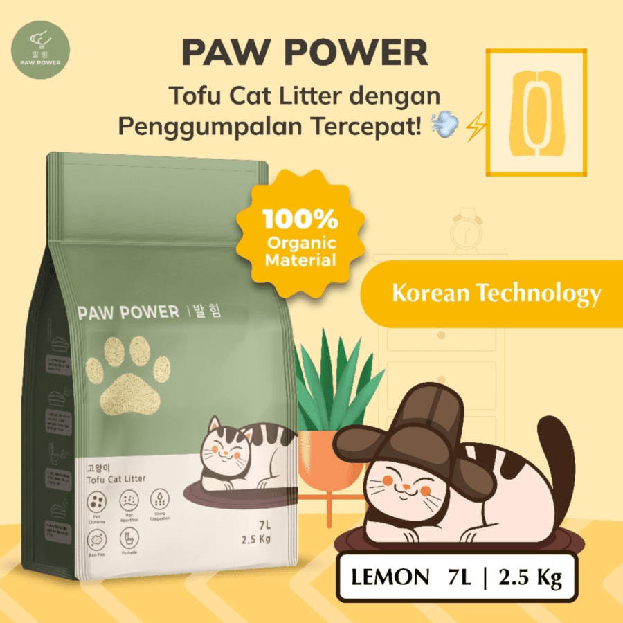 Paw Power Lemon Tofu Pasir Kucing
