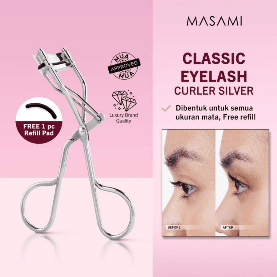 Masami Classic Dark Chrome Eyelash Curler + Refill