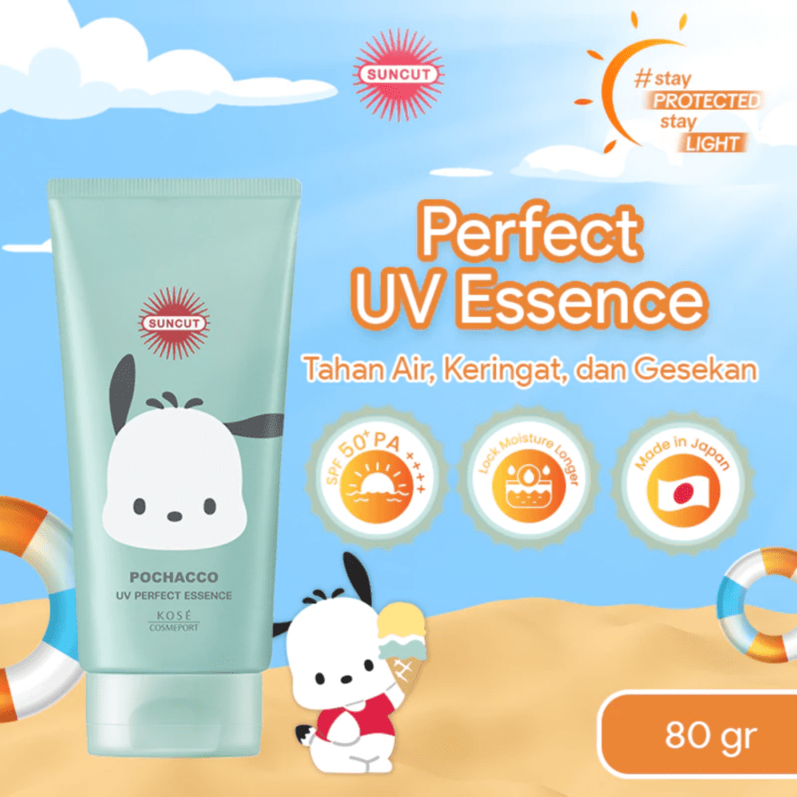 KOSE SUNCUT Pochacco UV Perfect Essence Sunscreen SPF 50+ PA++++