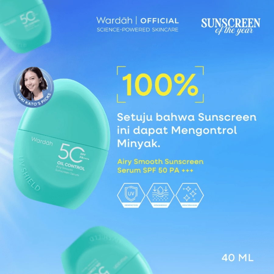 Wardah UV Shield Airy Smooth Sunscreen Serum SPF 50 PA++++