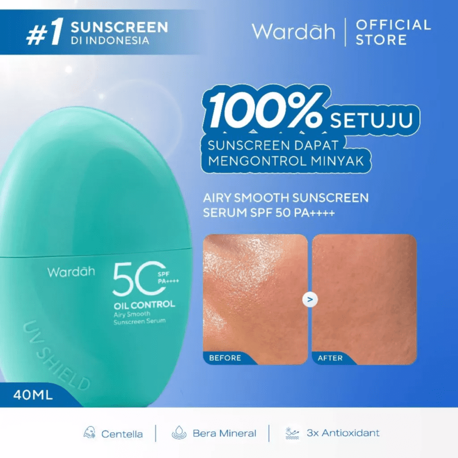Wardah UV Shield Airy Smooth Sunscreen Serum SPF 50 PA++++