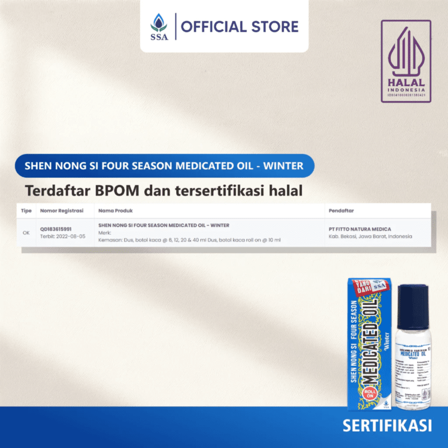 Four Season Medicated Oil Winter Minyak Angin Roll On