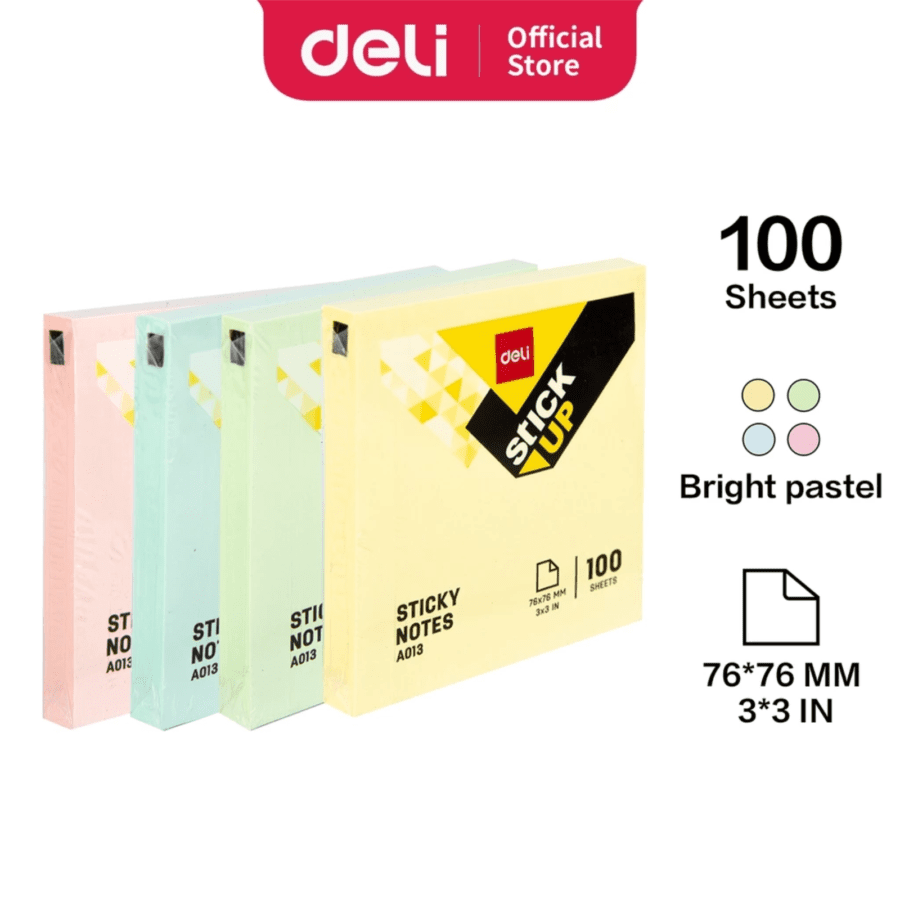 Deli Sticky Notes 76 mm x 76mm 100sheets