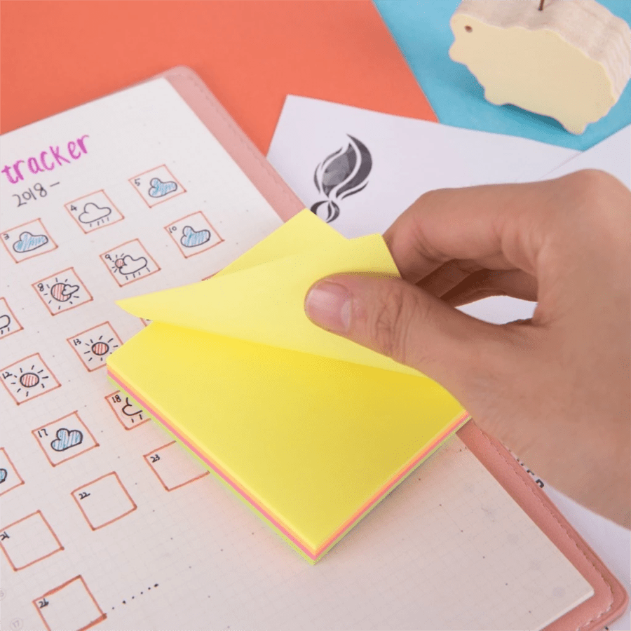 Deli Sticky Note Neon 4 Warna 100 Lembar