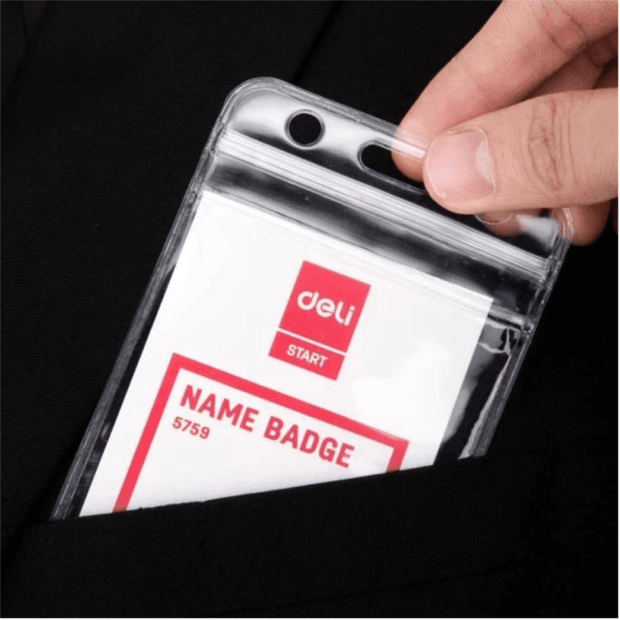 Deli ID Case Name Badge Transparent Portrait