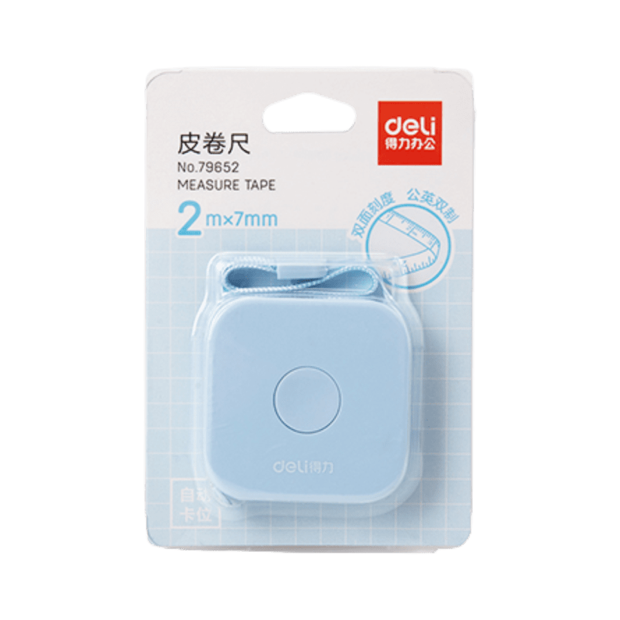 Deli Measuring Tape Mini Retractable 2m