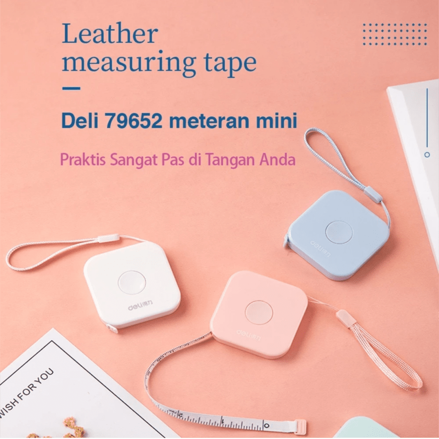 Deli Measuring Tape Mini Retractable 2m