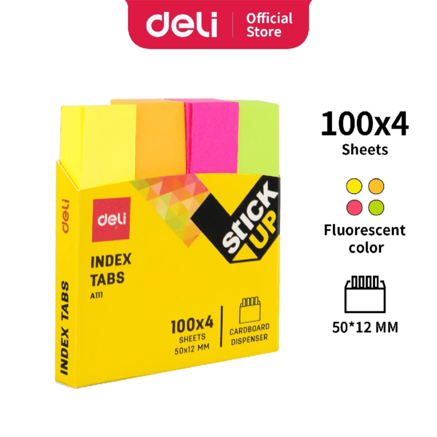 Deli Index Tabs 4 Warna 50 mm x 12 mm