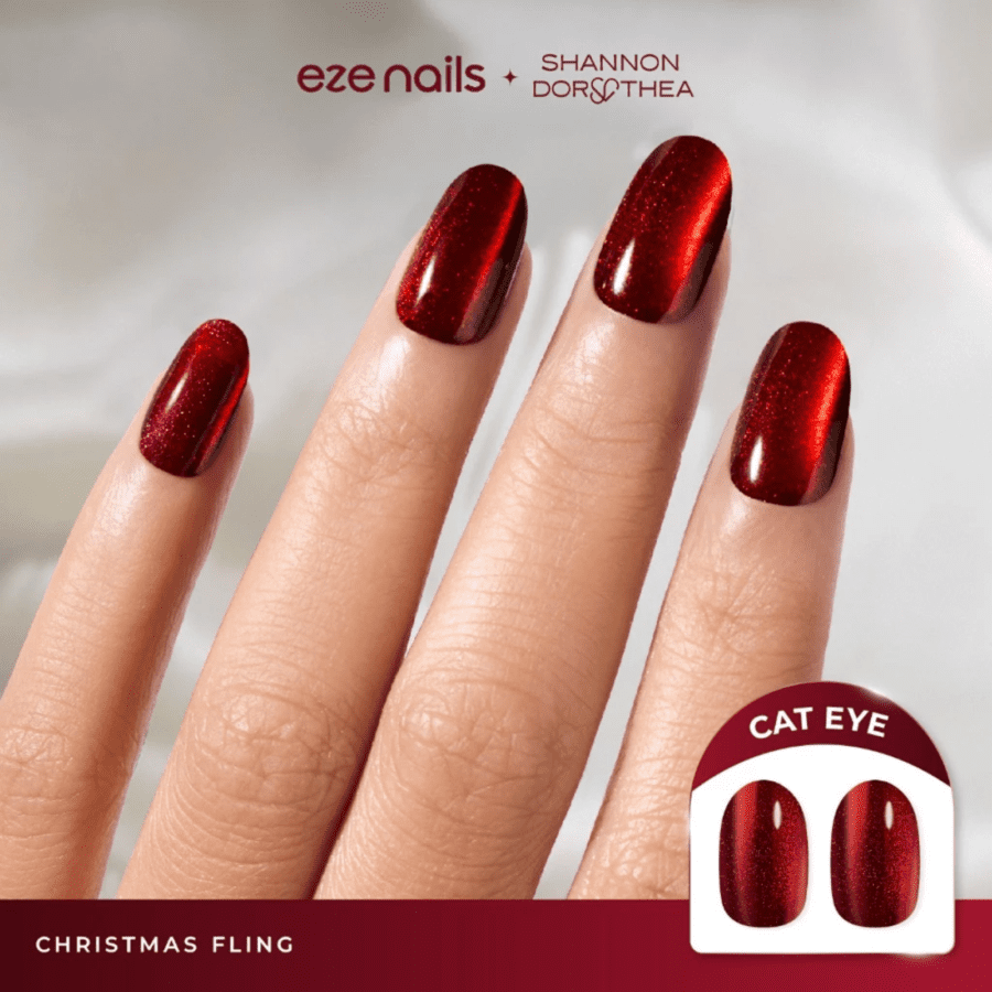 Eze Nails Stay On Christmas Fling Kuku Palsu Tempel