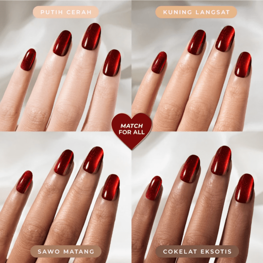 Eze Nails Stay On Christmas Fling Kuku Palsu Tempel
