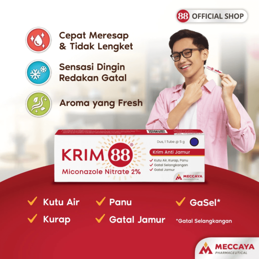 88 Krim Anti Infekasi Jamur & Gatal Kulit