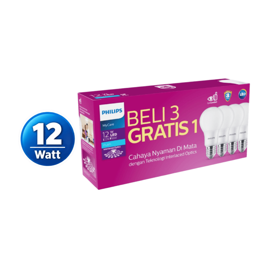 Philips MyCare 12W Cool Daylight Lampu LED Multipack