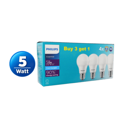 Philips Essential 5W E27 Multipack Cool Daylight Lampu LED