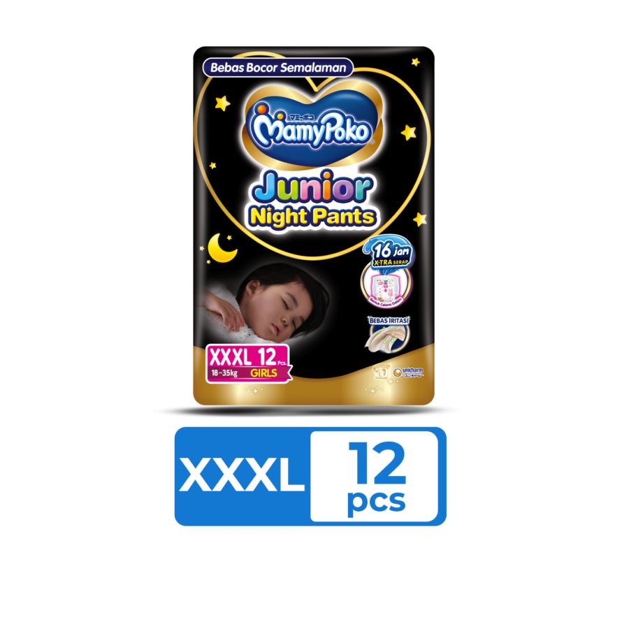 Mamypoko Junior Night Girls Pants Diapers XXXL12