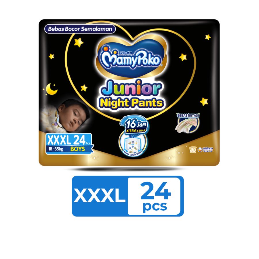Mamypoko Junior Night Boys Pants Diapers XXXL24