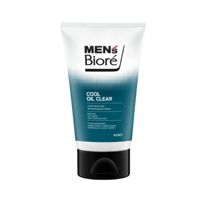 Men's Biore Cool Oil Clear Scrub Facial Wash