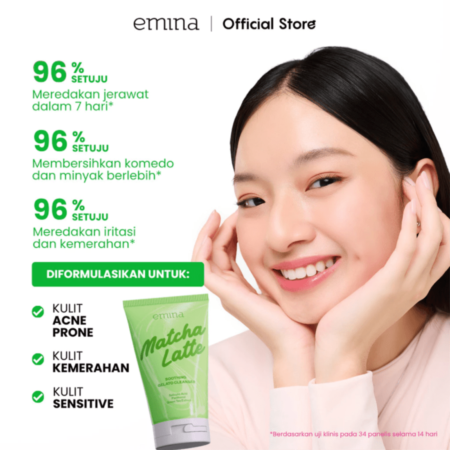 Emina Matcha Latte Soothing Gelato Cleanser Tube