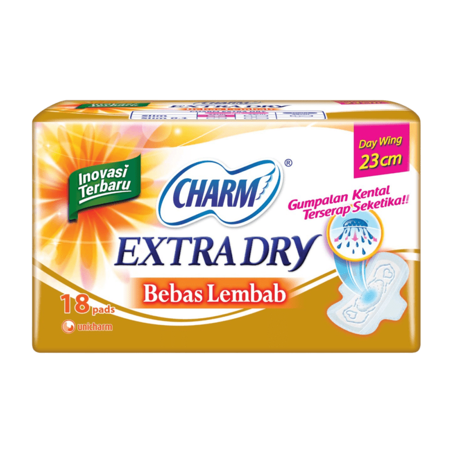 Charm Extra Dry Slim Wing 23cm Pembalut Kewanitaan