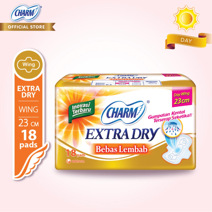 Charm Extra Dry Slim Wing 23cm Pembalut Kewanitaan