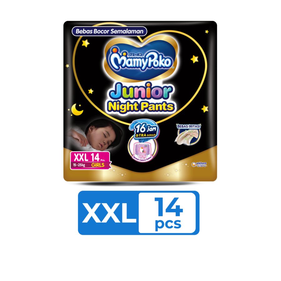 Mamypoko Junior Night Girls Pants Diapers XXL14