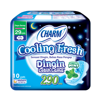 Charm Cooling Fresh Natural Mint Wing 29 cm Pembalut Kewanitaan