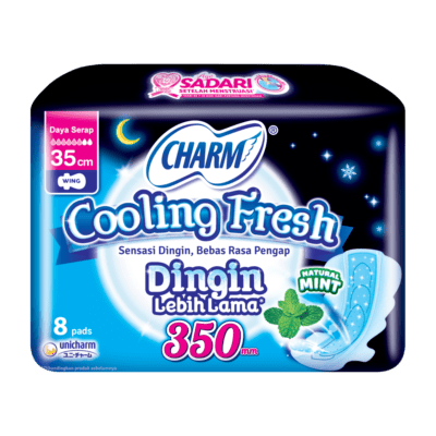 Charm Cooling Fresh Night Wing 35cm Pembalut Kewanitaan